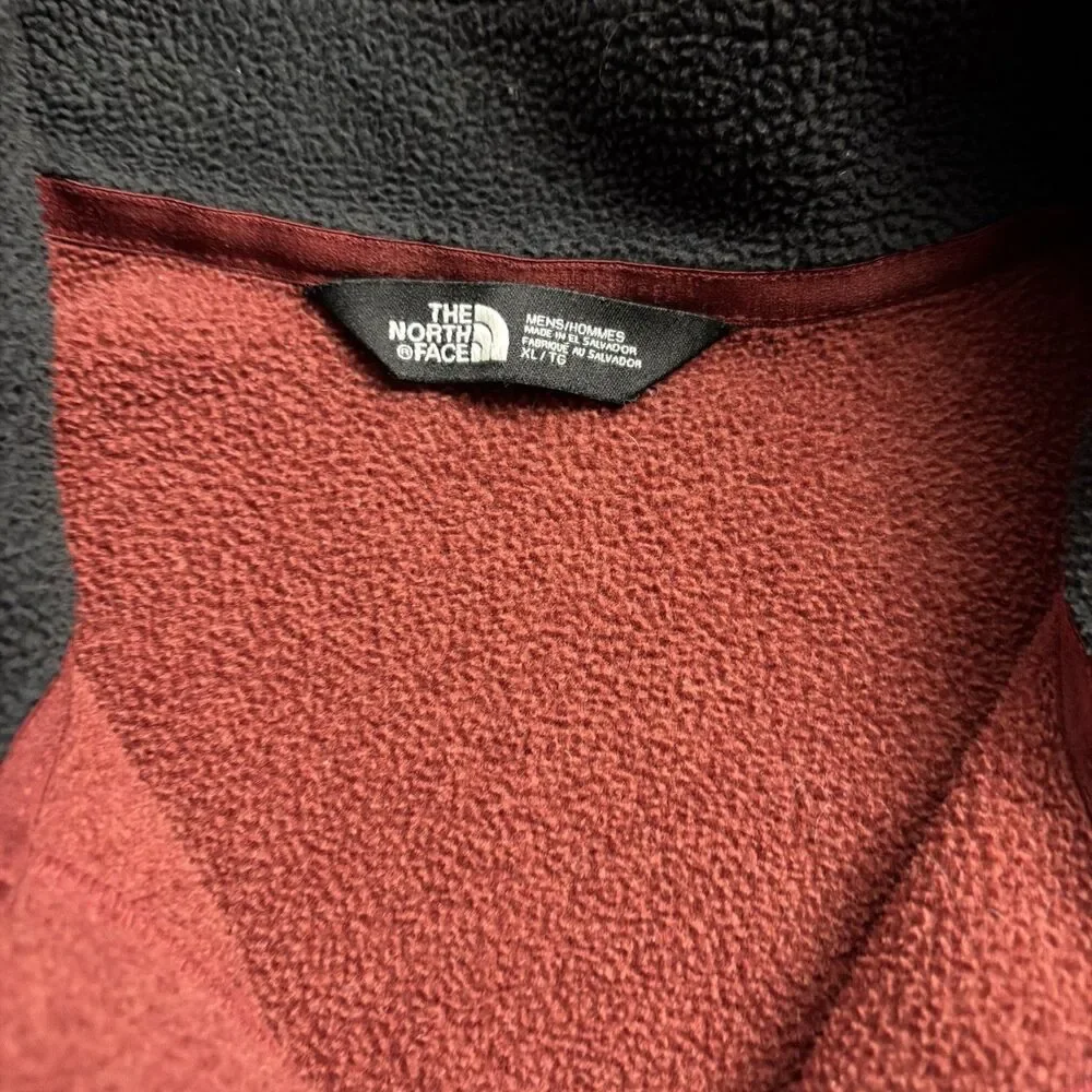 The North Face Glacier Fleece 1/2 Zip Pullover Sz XL Mens Red Brick snow golf